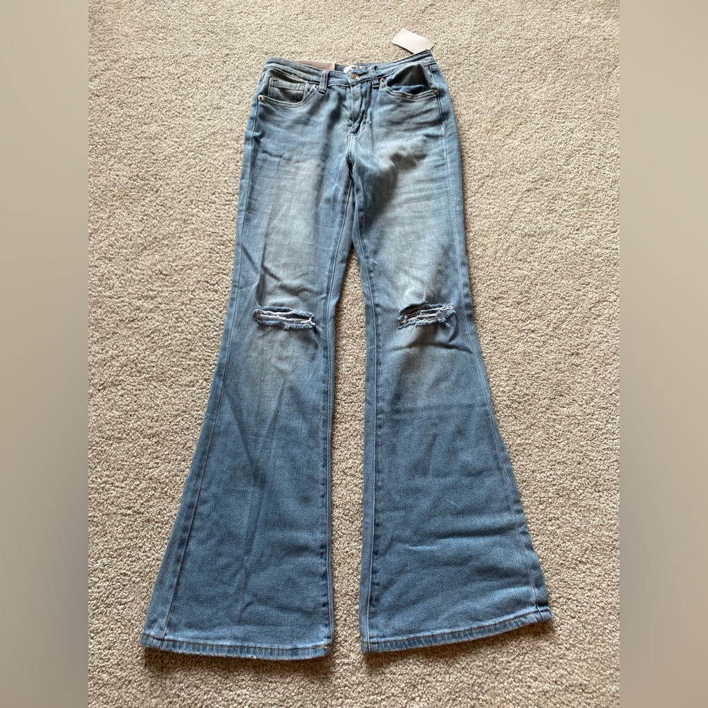 Nordstrom Bp Blue Denim Lowrise Ripped Jeans